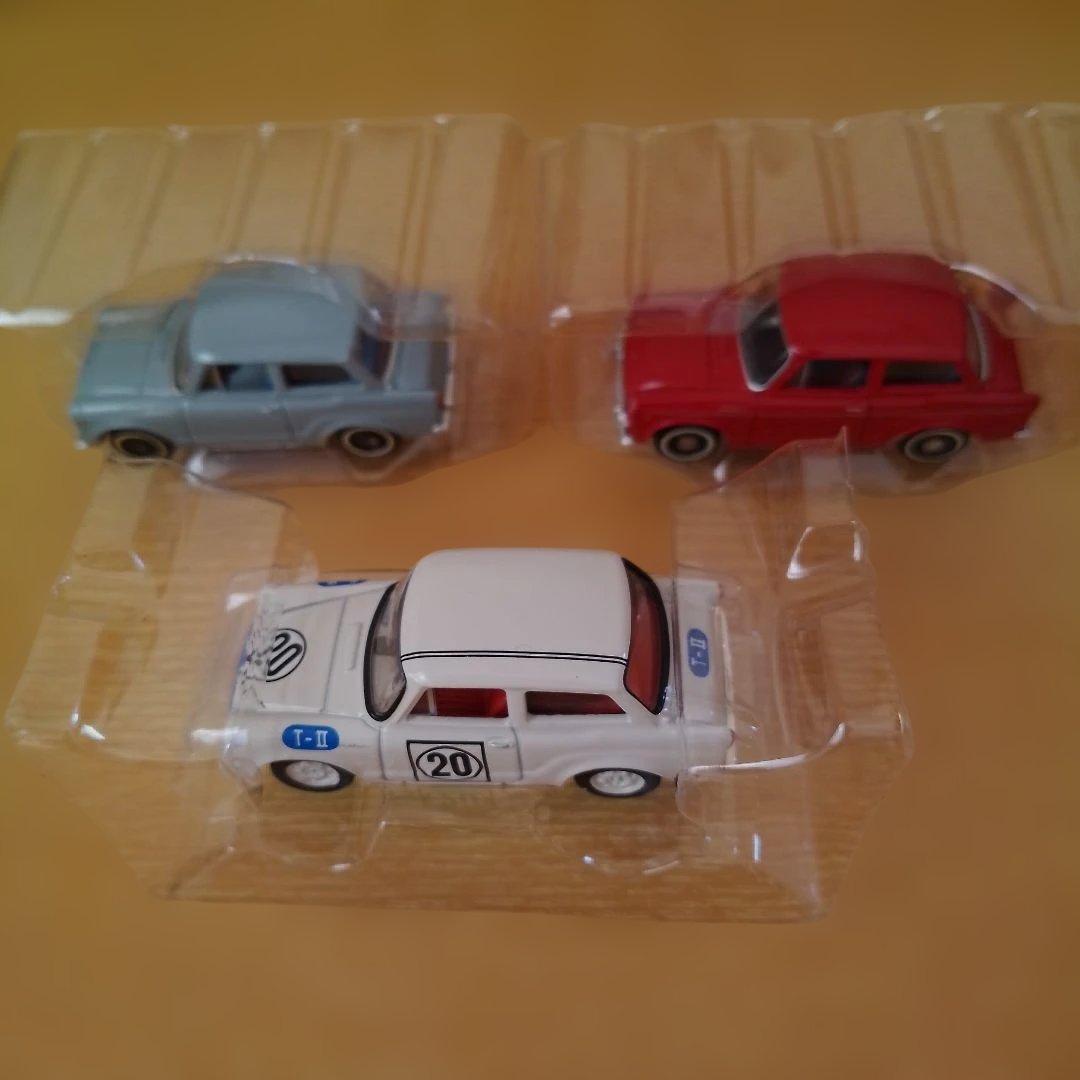 TOYOTA パブリカ レースカー＆デラックス 赤/グレー3台セットTOMICA