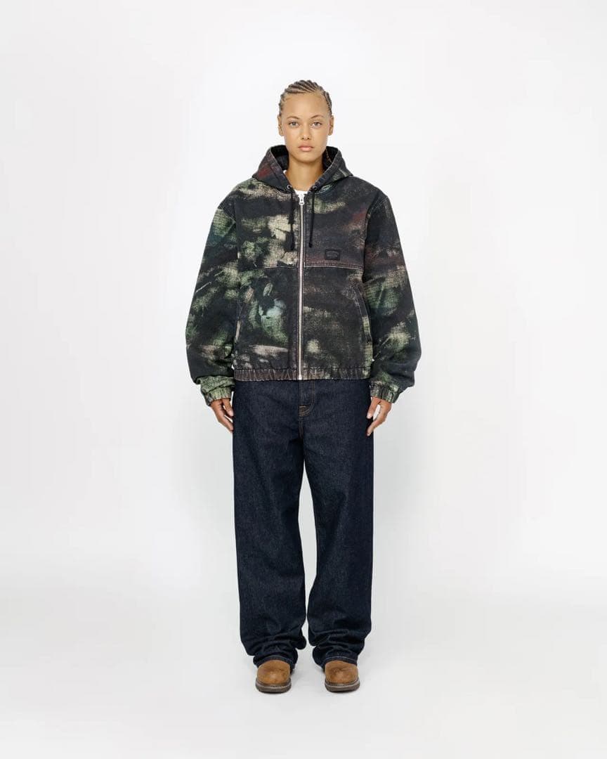ジャケット・アウター STUSSY WORK JACKET STENP AT CAMO