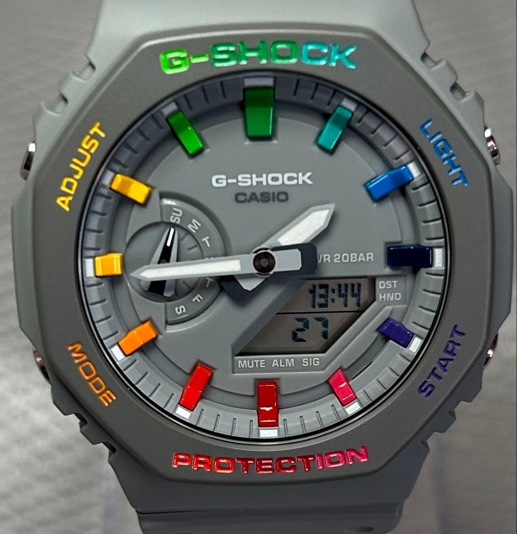 ✨超美品✨ G-SHOCK カシオーク グレー レインボー 本体のみ