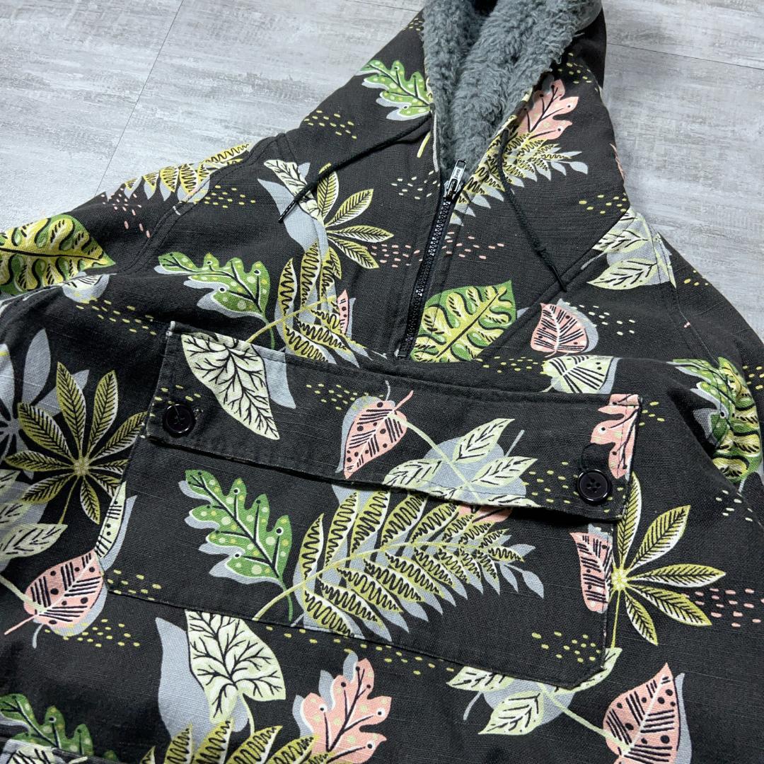 USA製 monitaly Papas フローラル アノラックパーカー 裏ボア - メルカリ