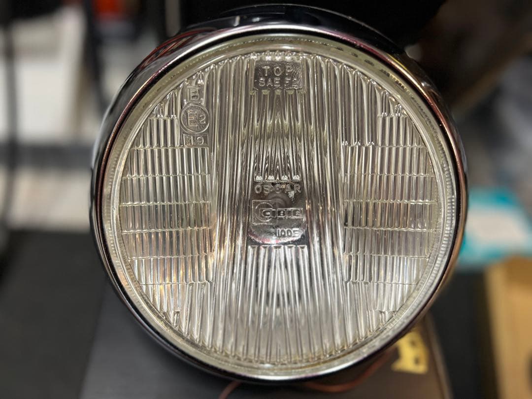 シビエ凹みヘッドライト/CIBIE バイク ヘッドライト ブラックケース P119 MOTOΦ162ボディー付ヘッドランプASSY(専用リム付) 1個 CIBIE