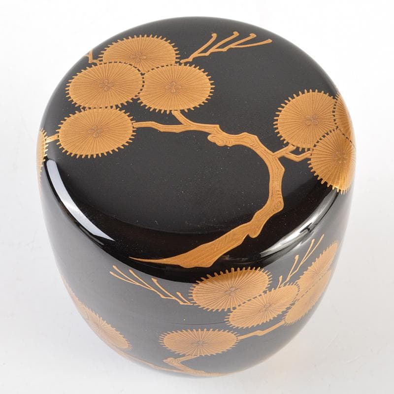 茶道具 平安表正(伊藤表正)作 中棗 共布 堀内宗完(兼中斎) D R7240