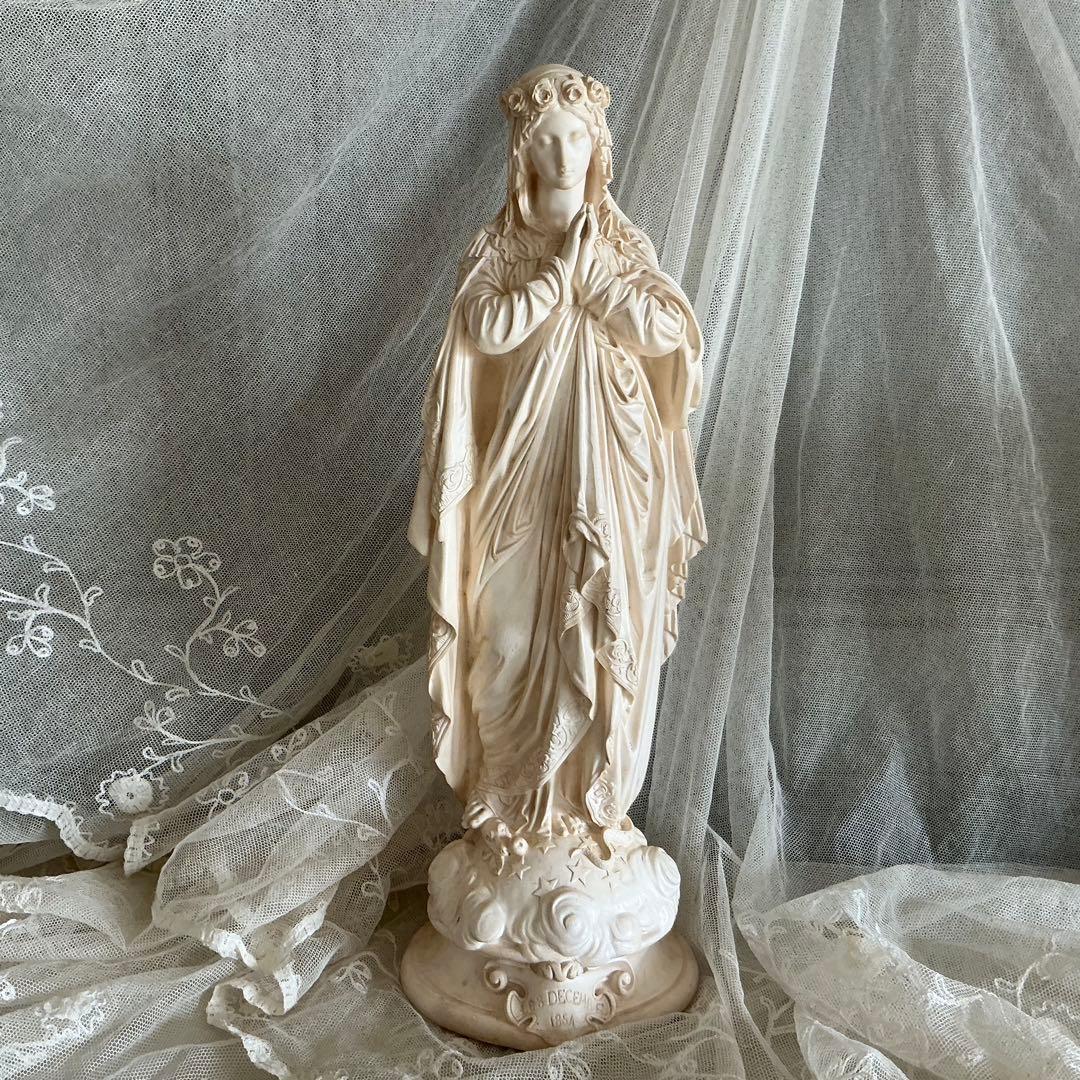19世紀 フランスアンティーク 美しい聖母マリア像 大きめサイズ 検