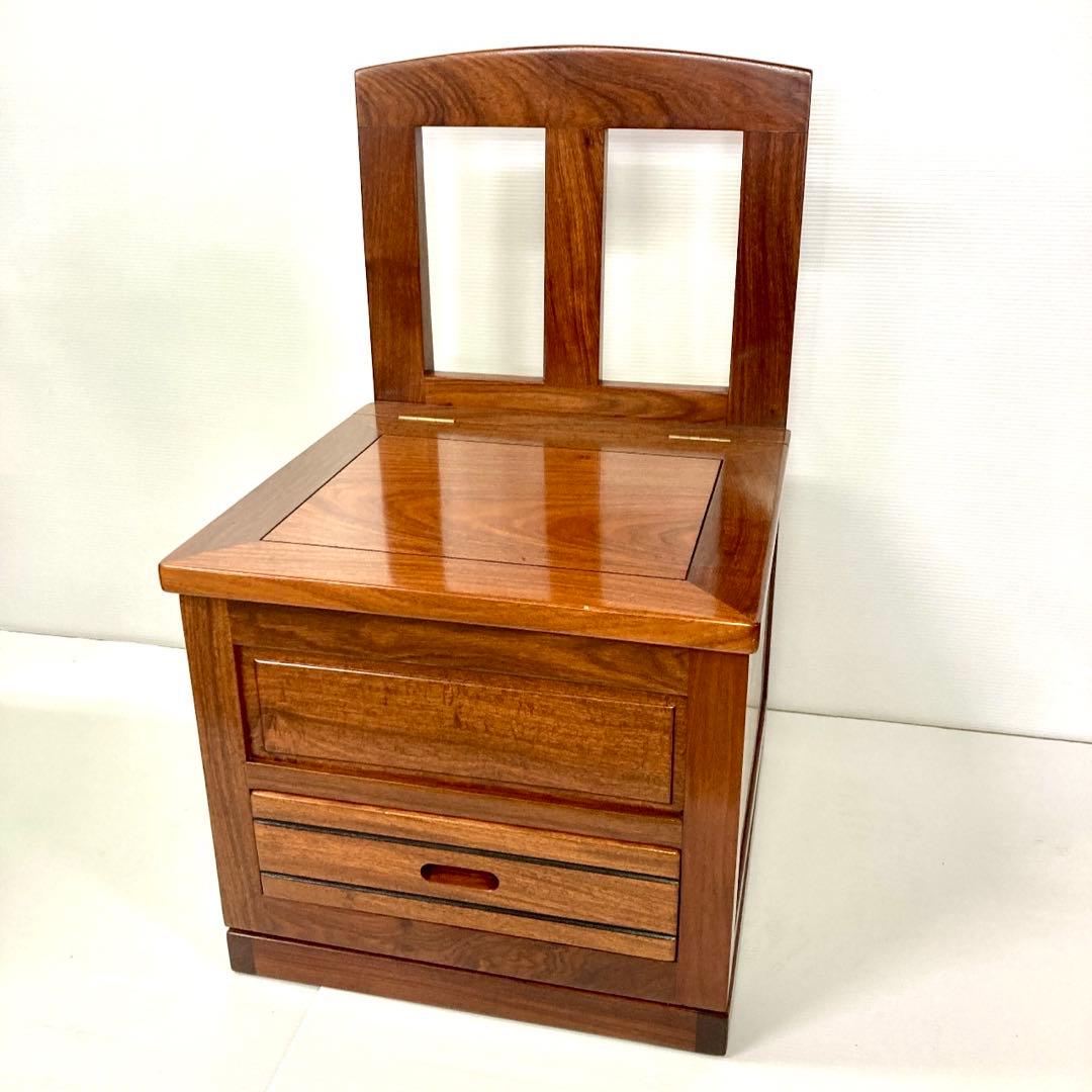 【最終値引✨】花梨 無垢材 ダイニングチェア 回転 囲炉裏チェア セット売り限定