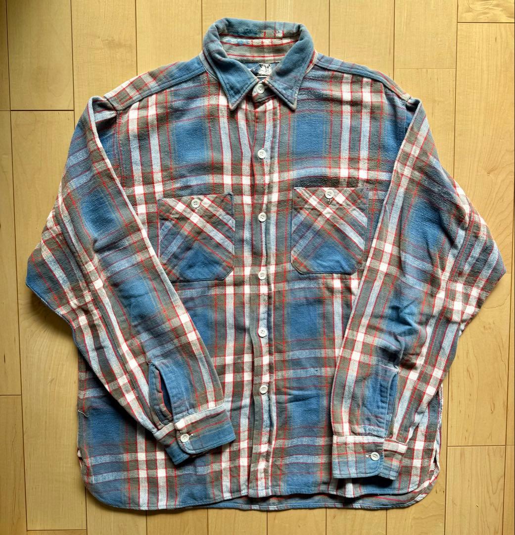 50〜60s Winter King Flannel shirt マチ付き 皿 - メルカリ