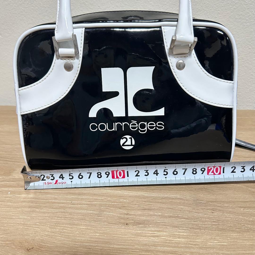 希少】vintage クレージュ エナメル ミニボストンバッグ y2k - メルカリ