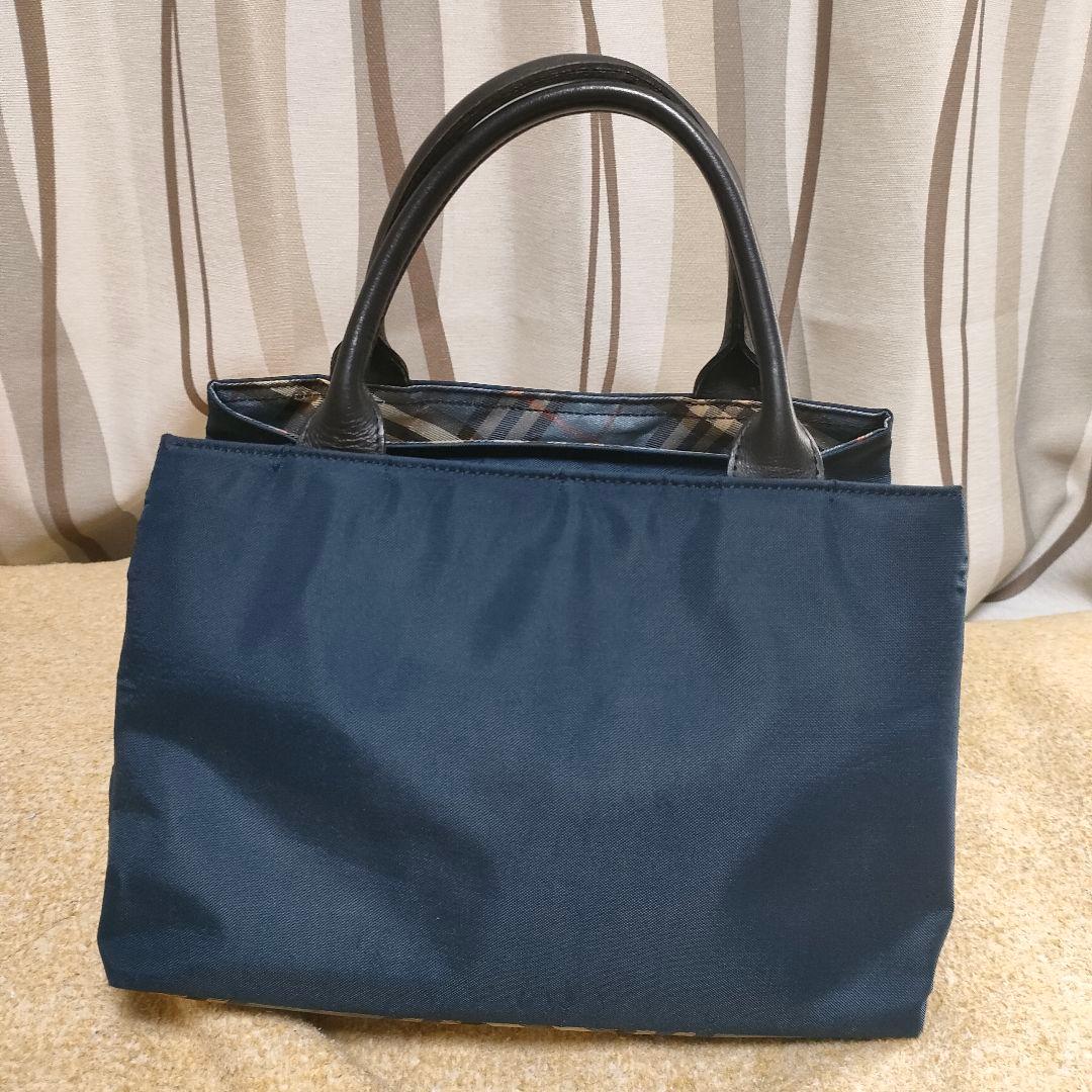 美品 バーバリー ブルーレーベル ハンドバッグ ナイロン ノバチェック
