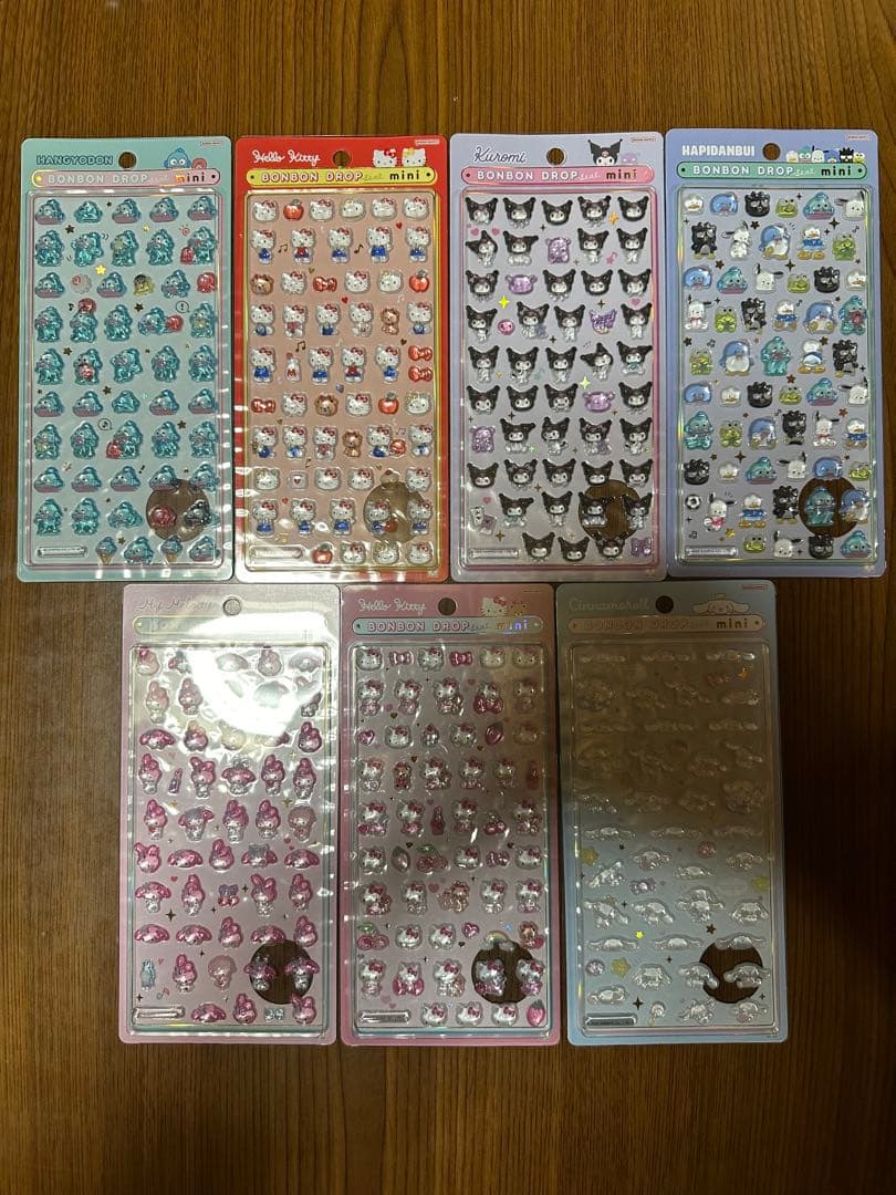 ボンボンドロップ　サンリオ　ミニ　7枚セット