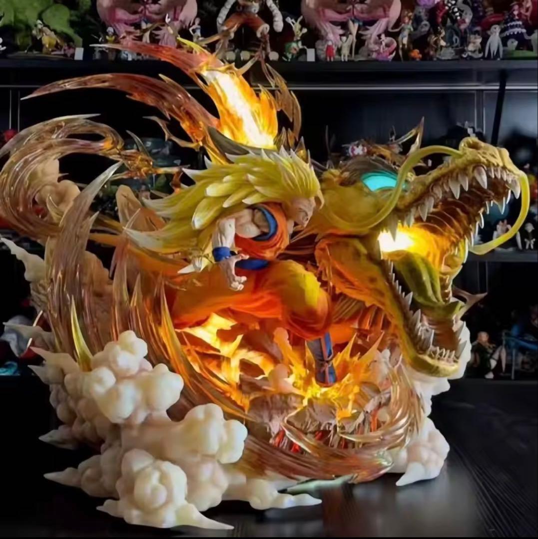 ドラゴンボール　悟空　超サイヤ人3 龍拳爆発フィギュア　ガレージキット22cm