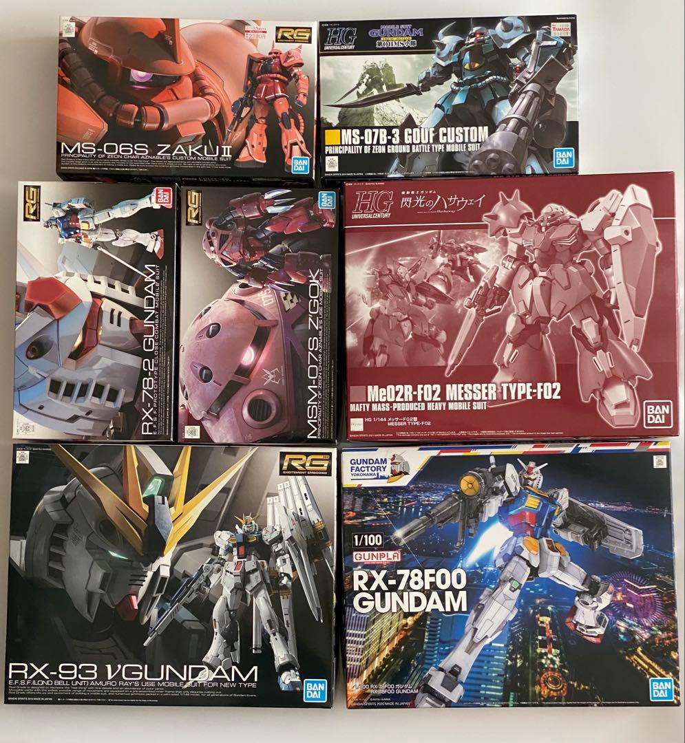 ガンダムプラモデル・ガンプラ まとめ売り7点（素組6点＋未組立1点）