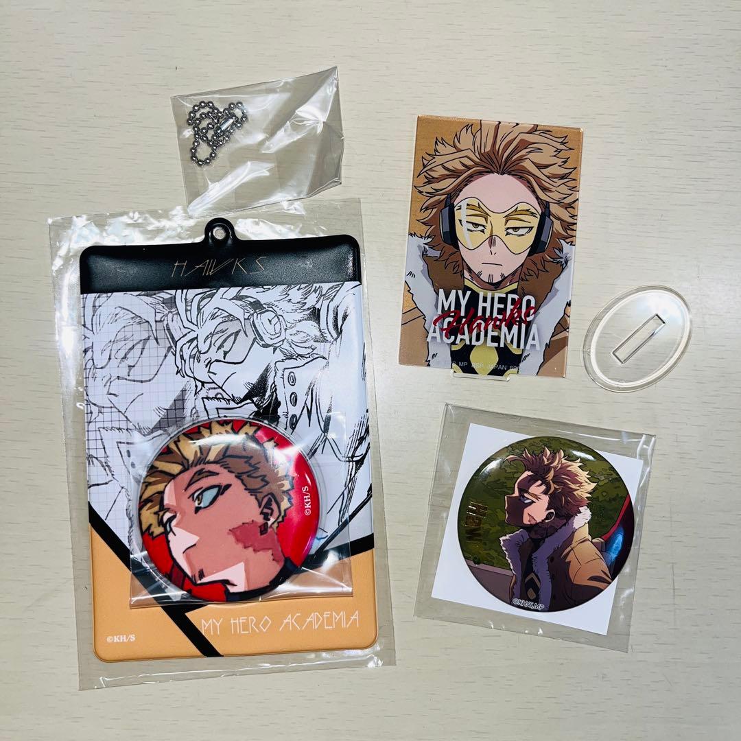 ヒロアカ特製ホルダー コレクション ホークス アクスタ 缶バッチ