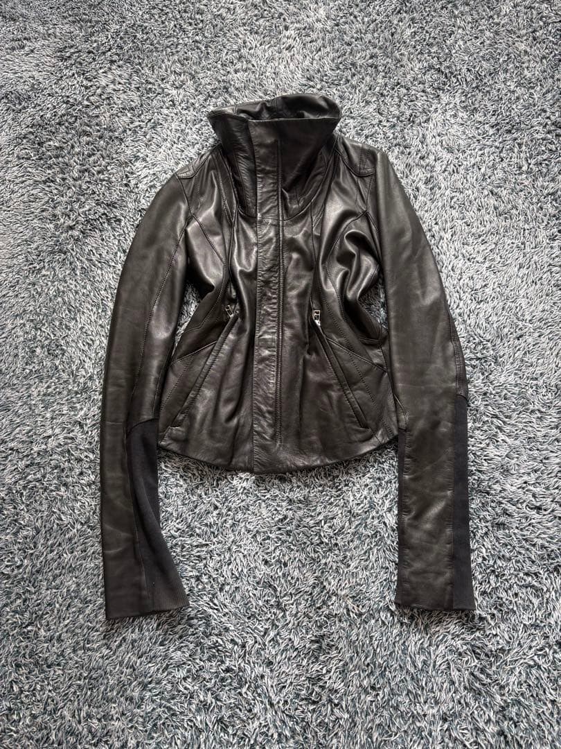 ekam 2way レザージャケット　ハイネック