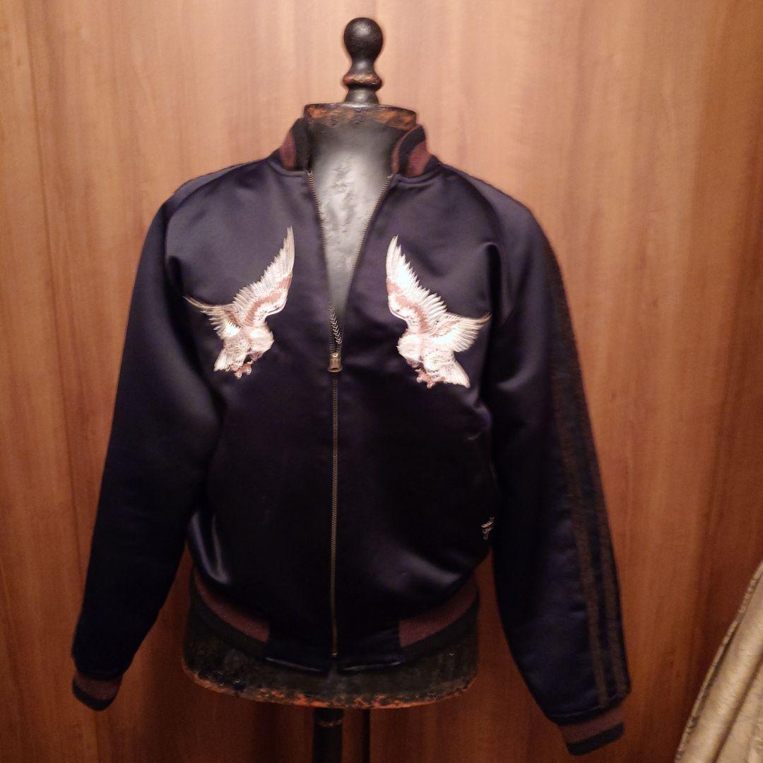 YOSHIYUKI KONISHI.ヨシユキコニシ.ネイビー 鷲刺繍 スカジャン