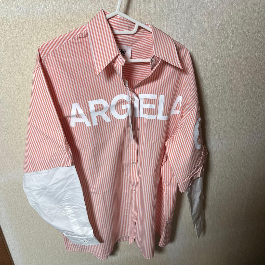 MM6 Maison Margiela オレンジストライプシャツ