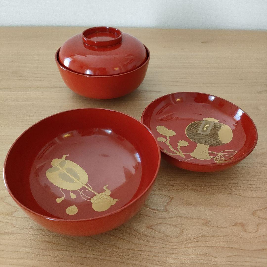 朱塗 お椀 汁碗 2客セット 吸物椀 漆椀 塗漆器 懐石膳 金彩 - メルカリ