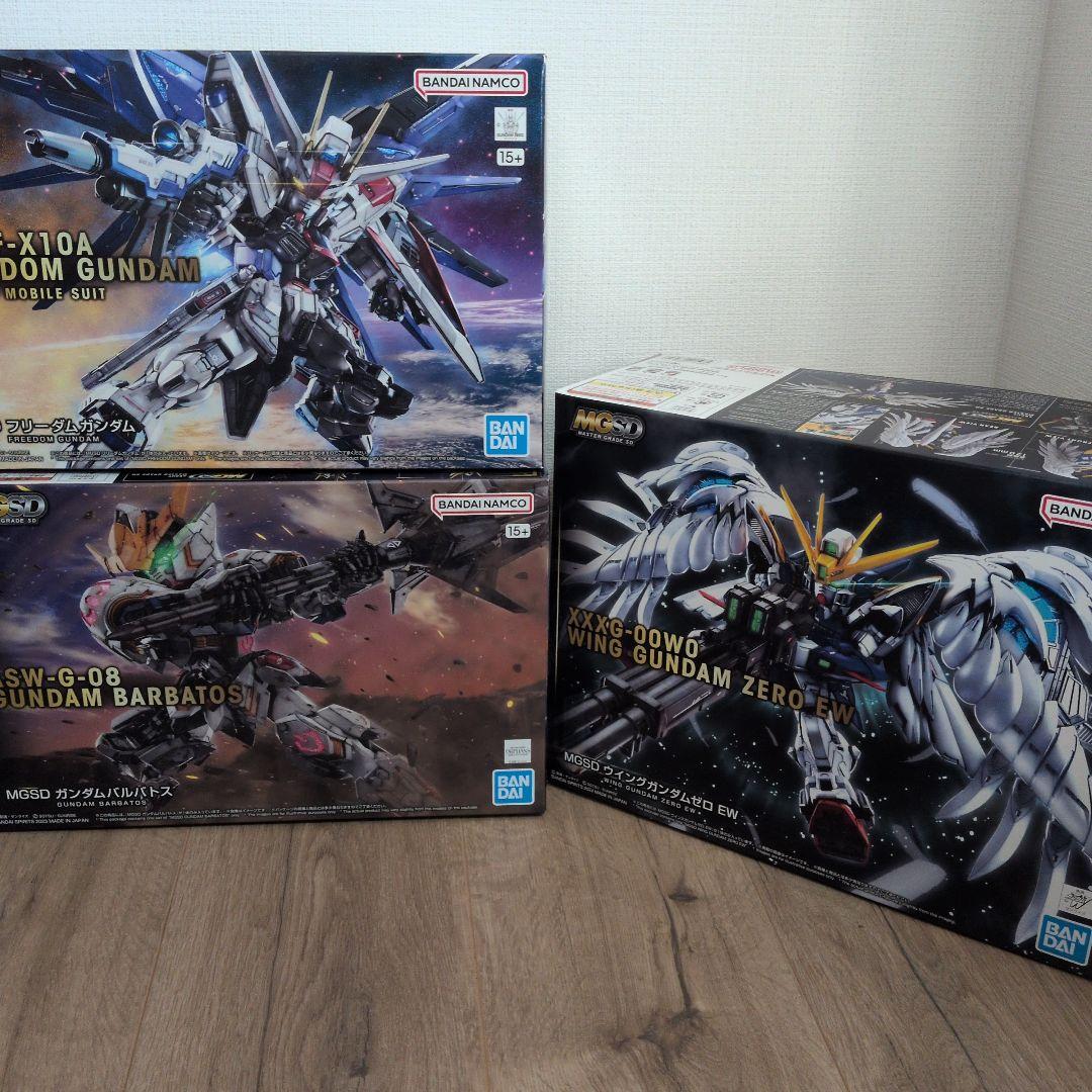 聖*辰様 MGSD フリーダム　ウイングガンダムゼロ EW バルバトス　3点セッ