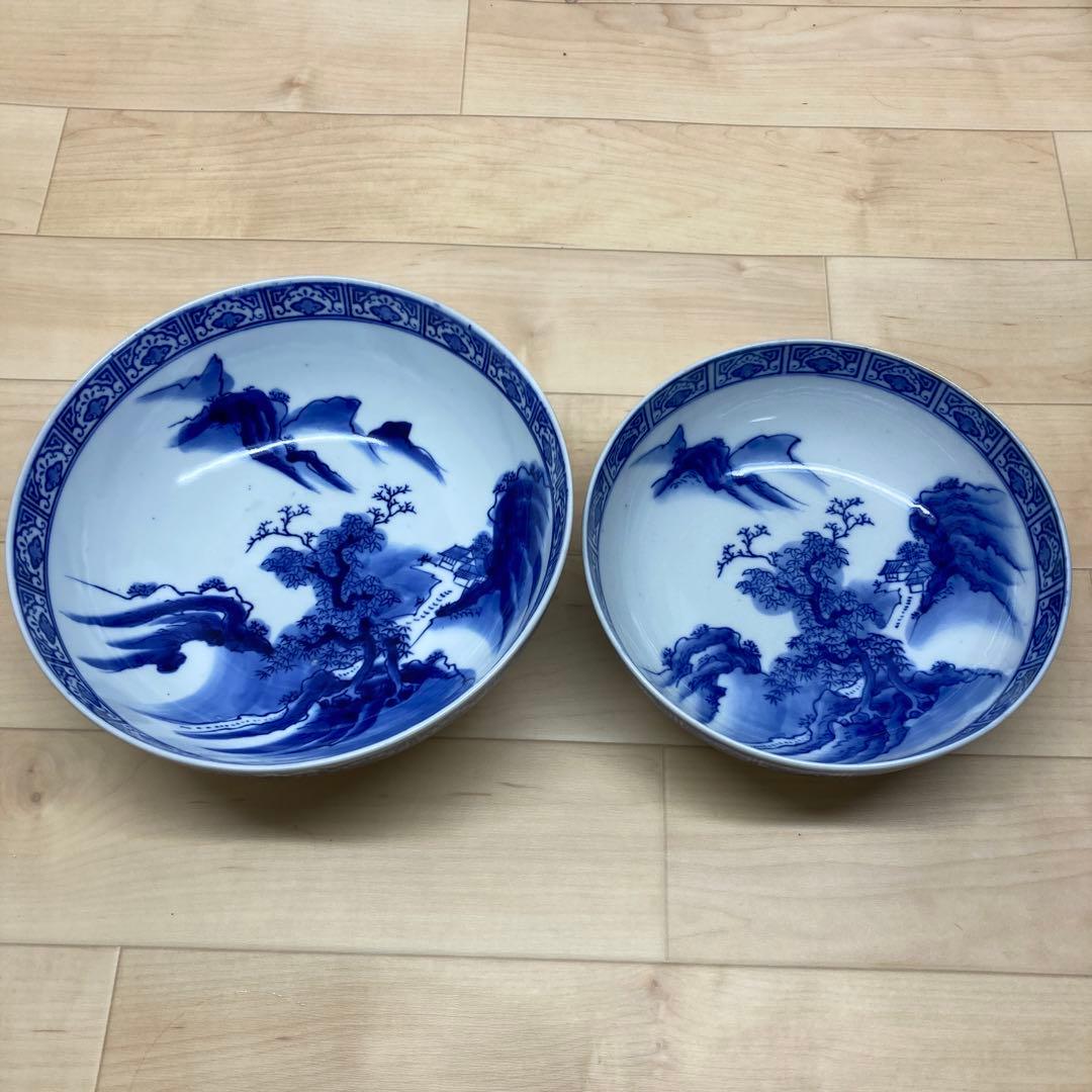 古伊万里 骨董 大皿 皿 深皿 伊万里焼 2枚セット - メルカリ