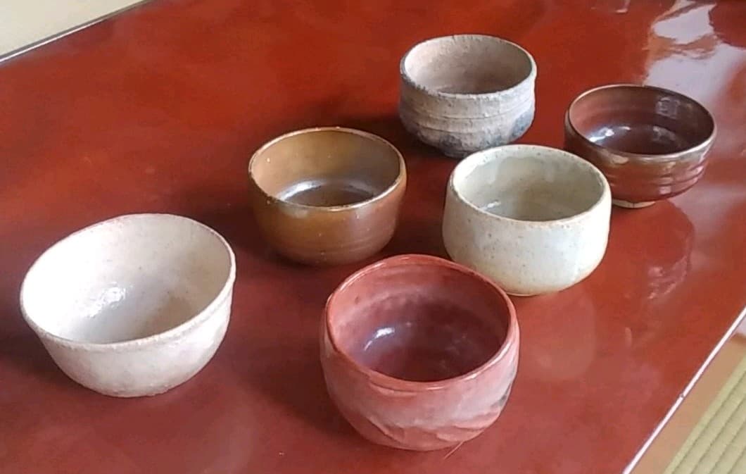 抹茶碗　6客 茶器/茶道具 抹茶茶碗】 紺地 舞蛍 壱休窯 – 今屋静香園