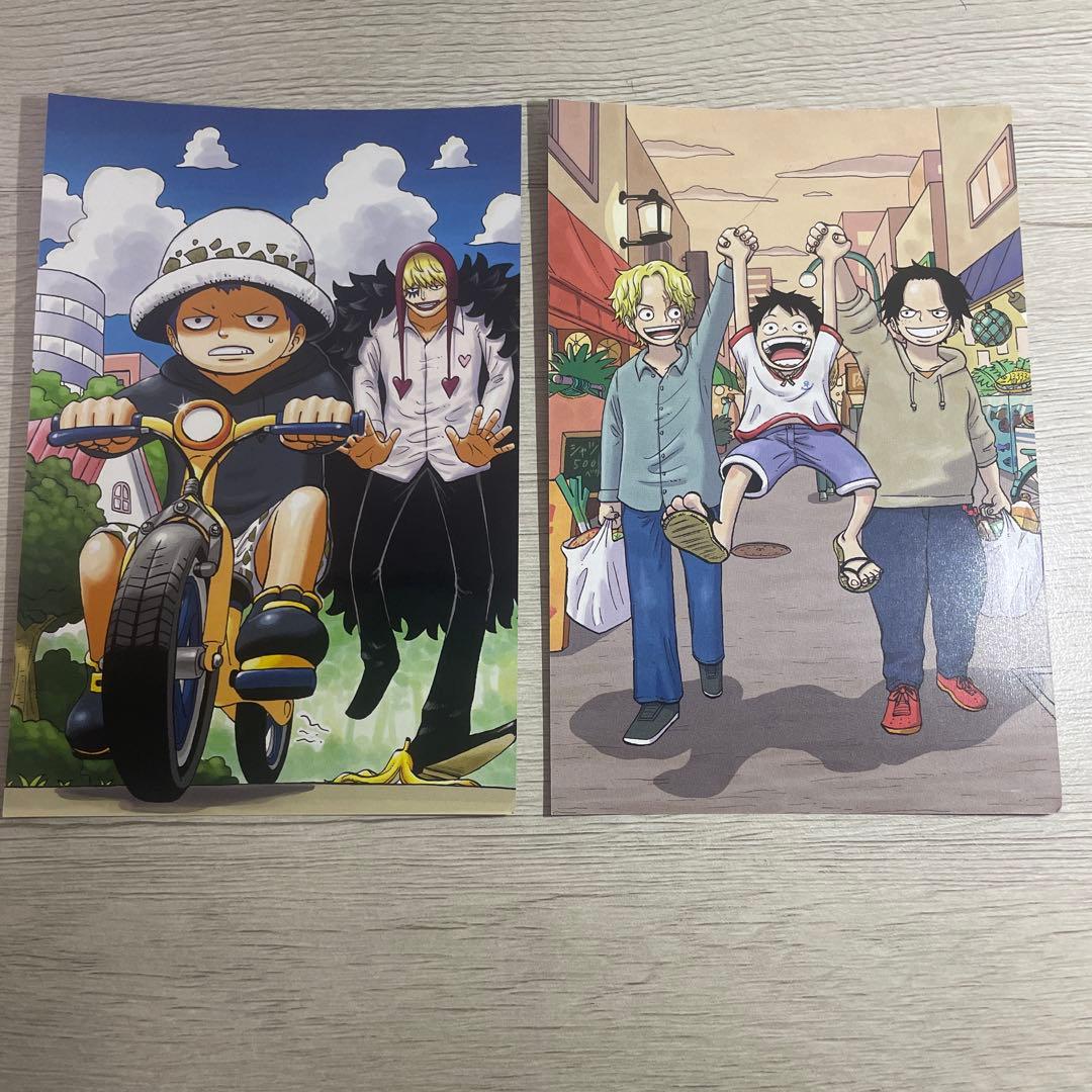 最強ジャンプ付録 ワンピース学園 思い出ポストカード ルフィ サボ