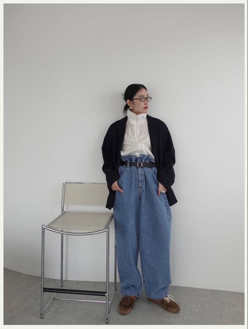 【新品】アンヌーク anuke Waist Tuck Denim デニム　36