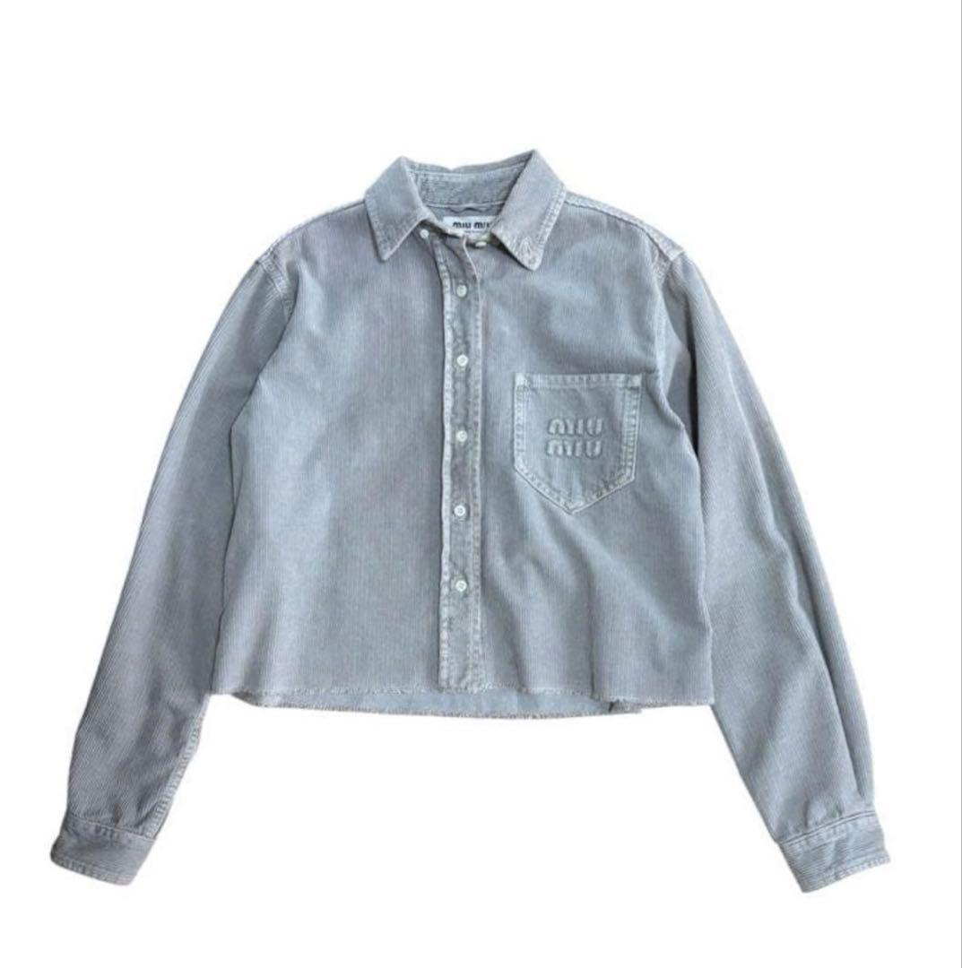 国内正規品 miumiu コーデュロイ シャツ ジャケット TWICE モモ着用