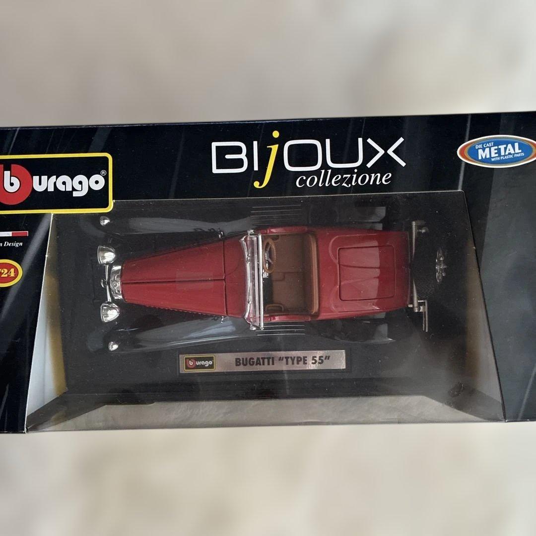 ミニカー BUGATTI TYPE55 1/24 Burago Lot of 2 Die Cast Metal Bugatti Type 55 & Atlantic 1/24