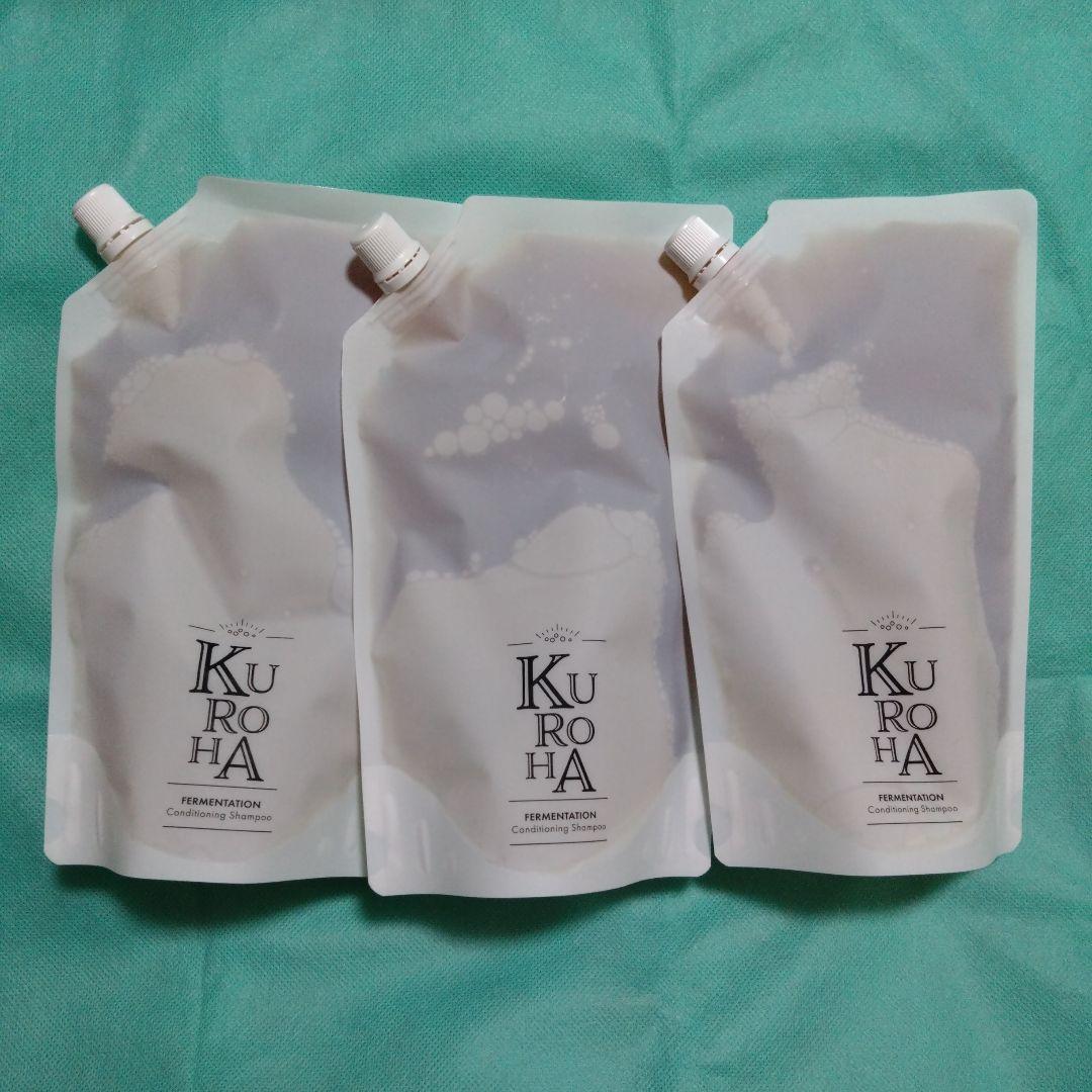 KUROHA発酵黒髪シャンプー　380ml×3