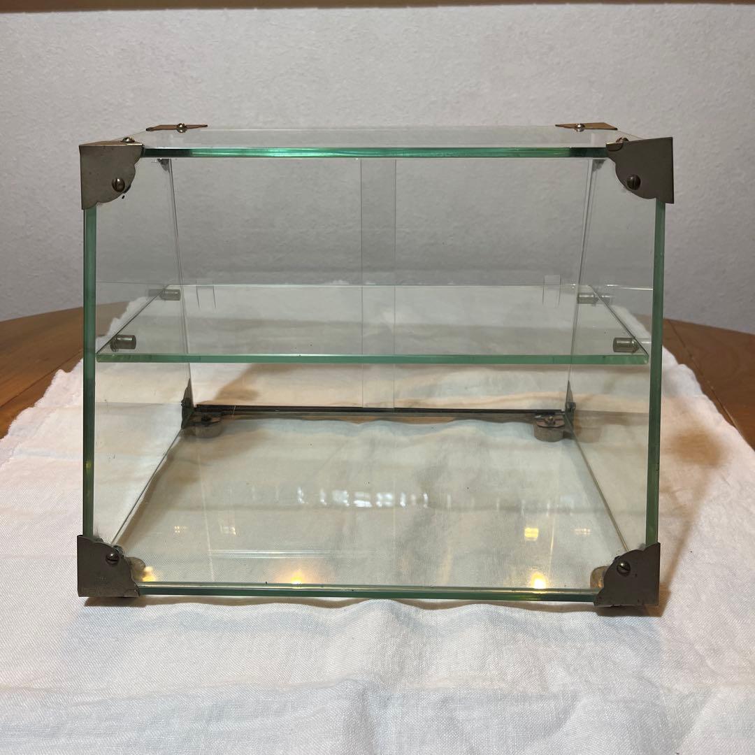 希少サイズ！美品　アンティーク　レトロ　ガラスショーケース　ディスプレイ　什器 アンティーク調ガラスショーケース 小 中古 クラシカル エレガント