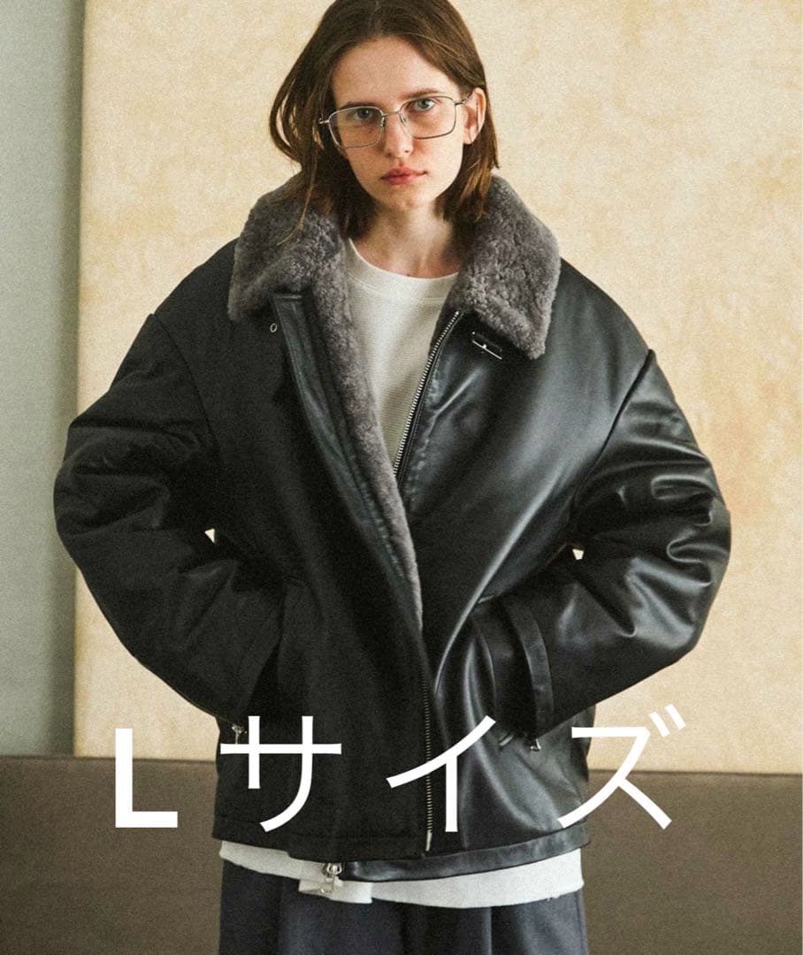 し*ん様 最終値下げ！OPENING ACT リアルレザームートンハイネックジャ