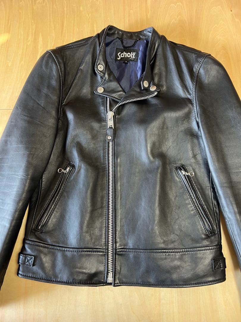 EDIFICE Schott レザージャケット ラムレザー ブラック 専用】Schott