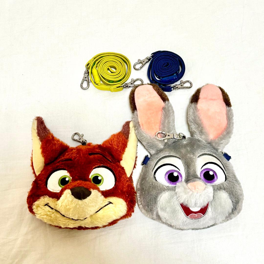 ディズニー　ズートピア　ポシェット　パスケース　ジュディ　ニック　2つ ディズニー ズートピア ジュディ ニック パスケース ショルダー ポーチ