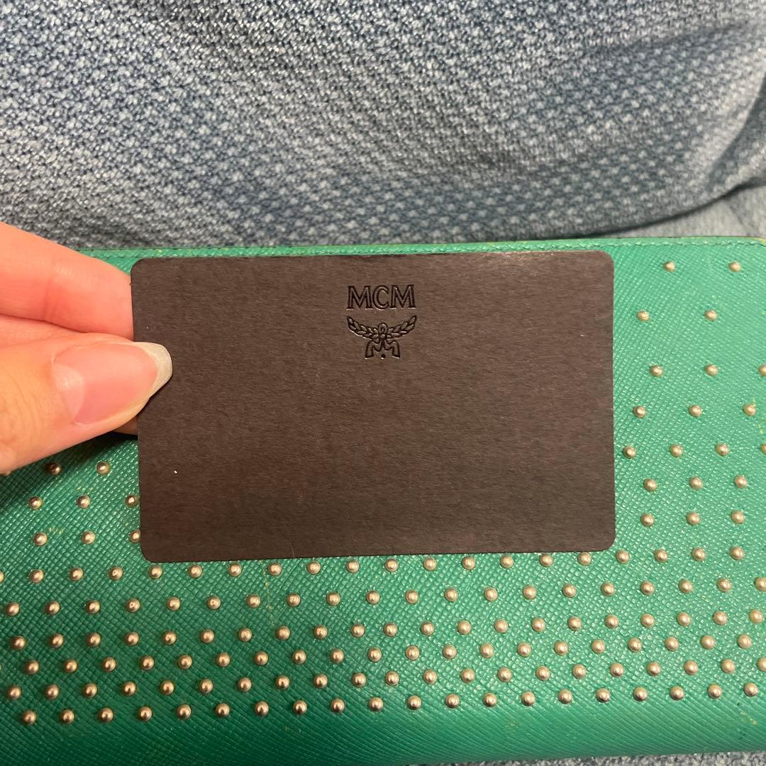MCM 長財布 ウォレット 緑 グリーン 傷あり - メルカリ
