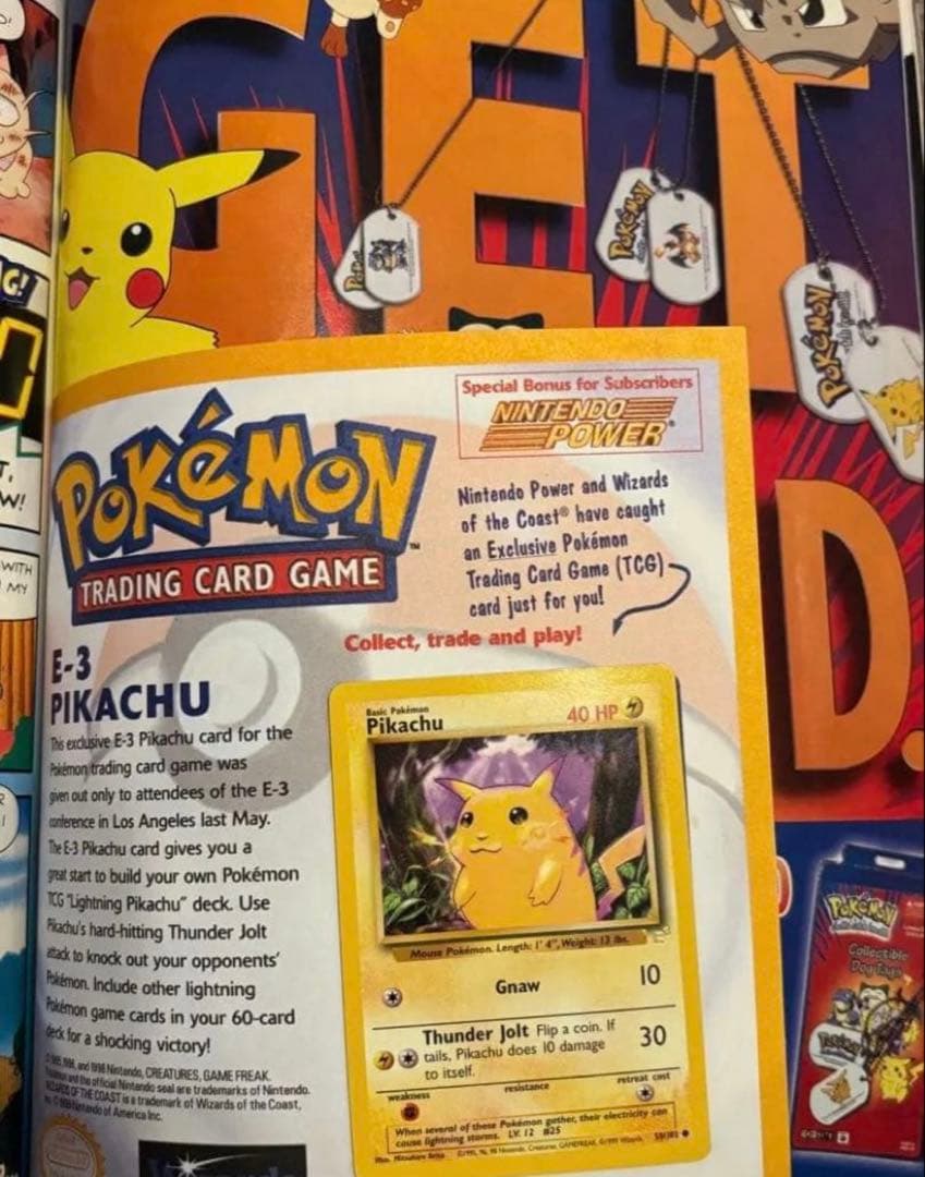 ポケモンカード/E-3 Pikachu /台紙未剥がし品/