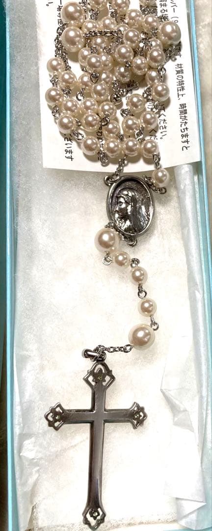 マリア様がみてる公式白薔薇ロザリオ十字架ネックレスペンダントアニメグッズコスプレ