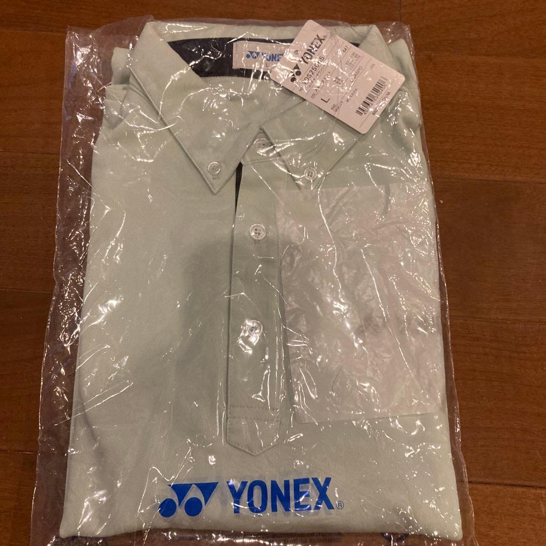 YONEX 2025インターハイ限定 ユニボタンダウンシャツ スモークミント L