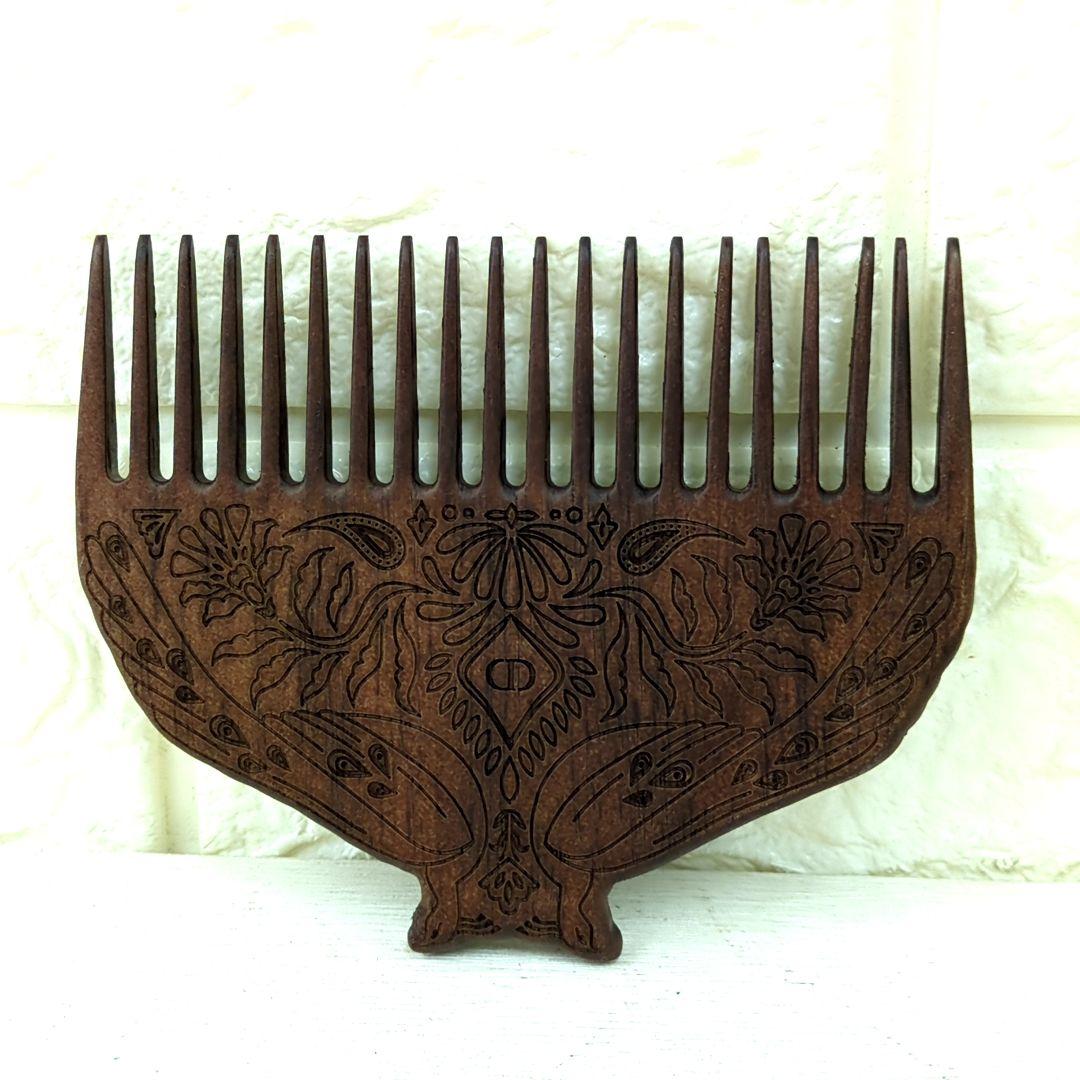 クリスチャンディオール ロゴ入り コーム くし ブラウン ウッド【美品