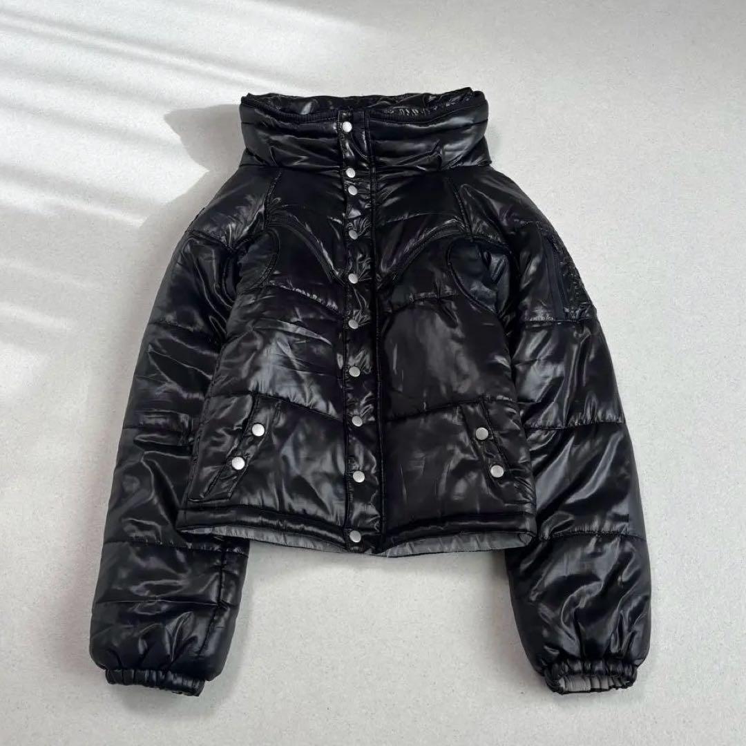 00s Y2K 平成 puff jacket bono black 短丈