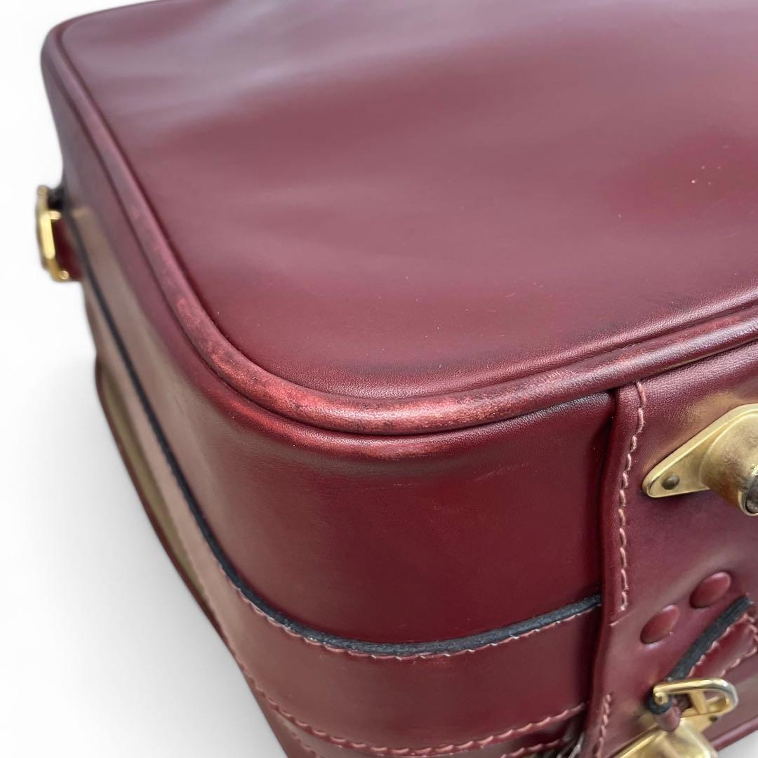 カルティエ マストライン レザー 2way トランクケース バッグ ボルドー