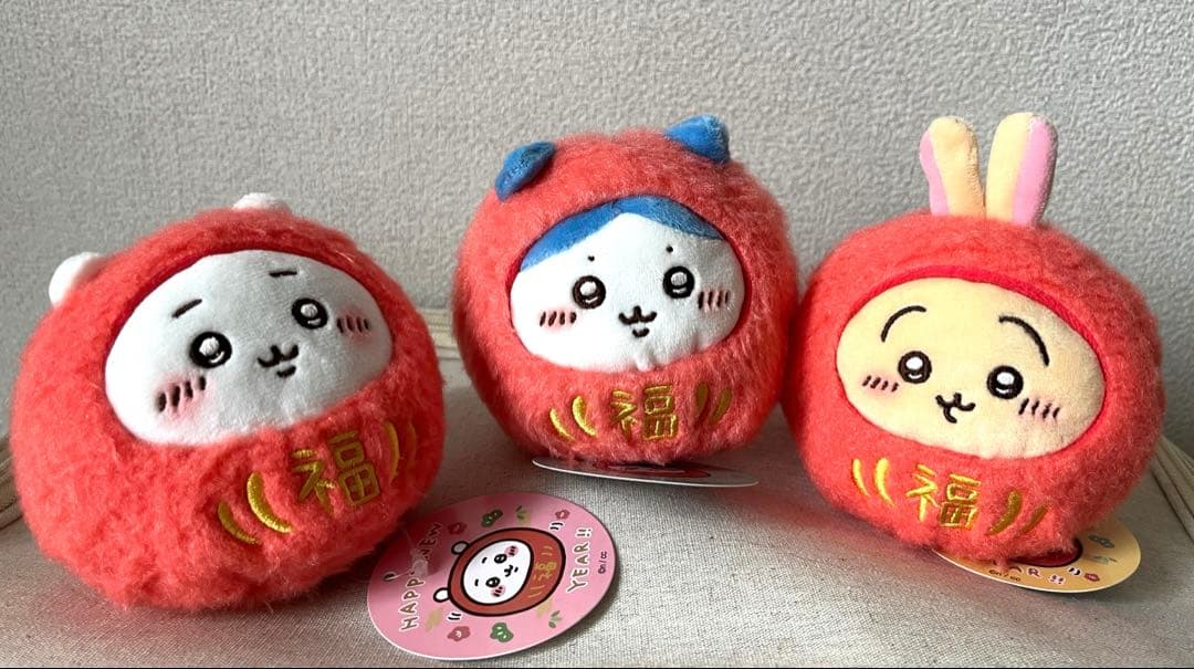 ちいかわ　だるまになっちゃった！ぬいぐるみ　ちいかわ　ハチワレ　うさぎ ちいかわ」