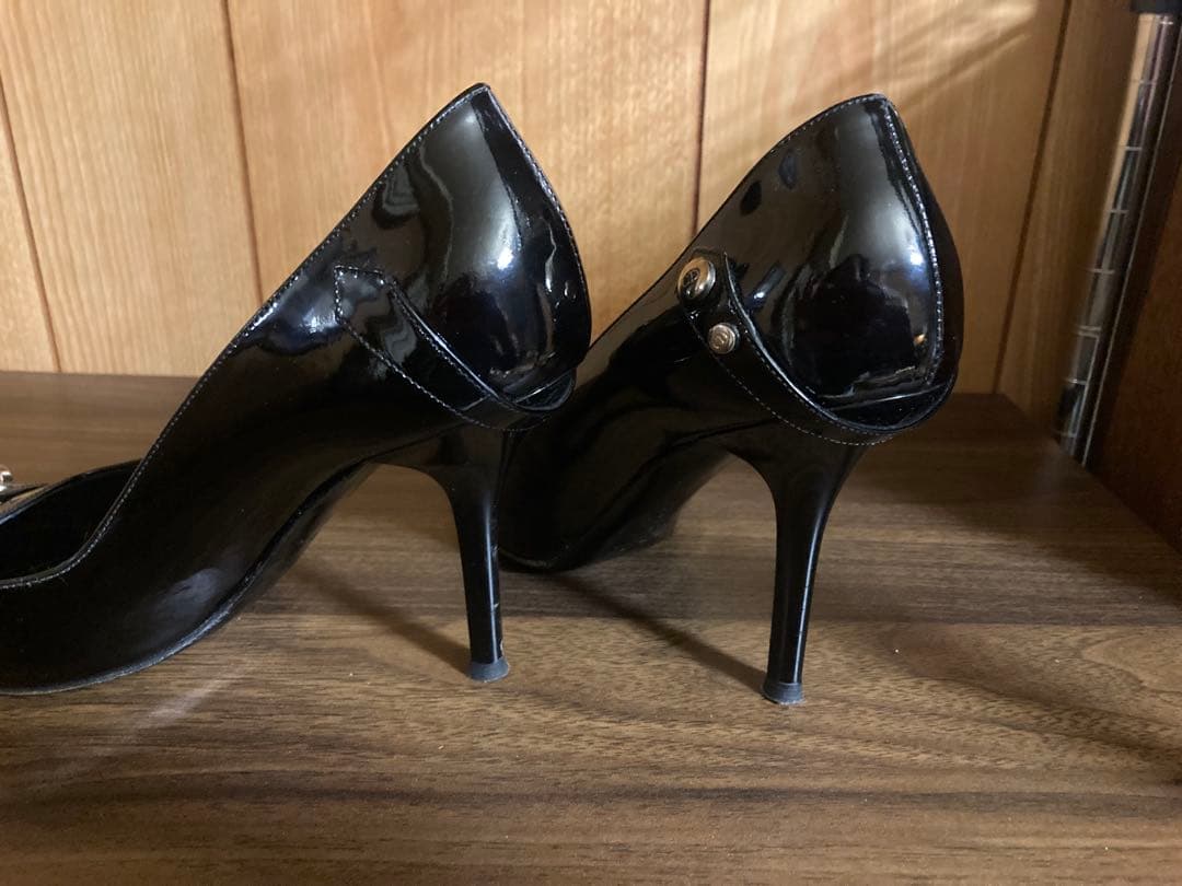 ChristianDior クリスチャンディオール 黒ポインテッドトゥハイヒール