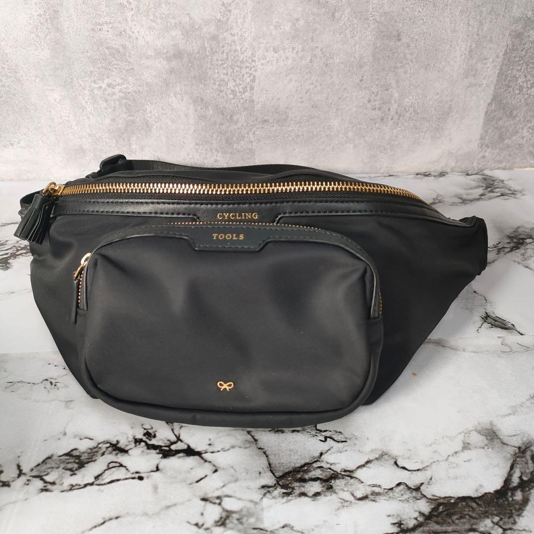 極美品 アニヤハインドマーチ ボディバッグ ウエストバッグ ナイロン