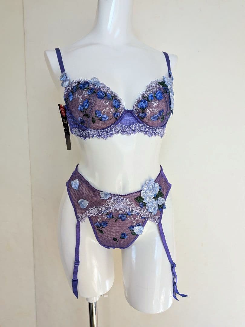 ワコールサルート　ブラジャー　Tバック　ガーターベルト　セット　タグ付き未使用品