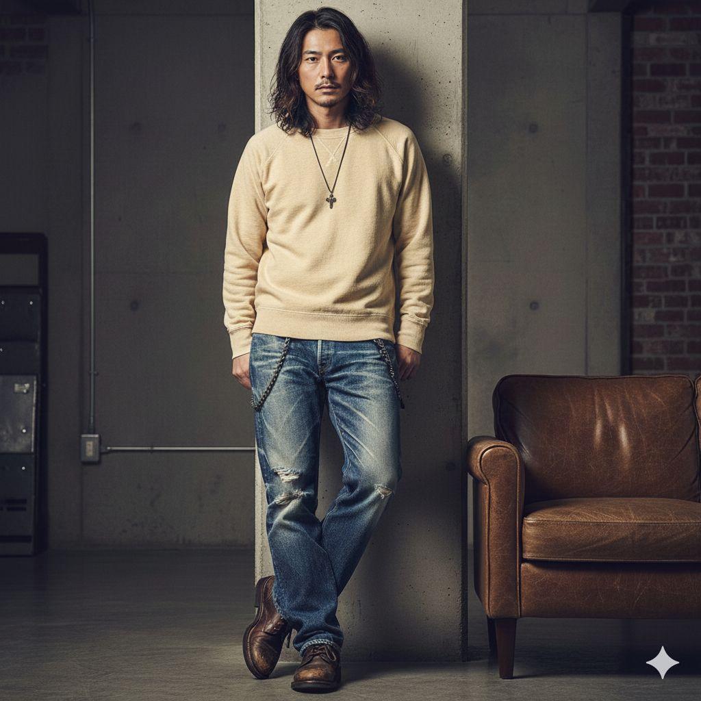 クロス銀□本革レザーフルスタッズナローベルト☆925アメカジ