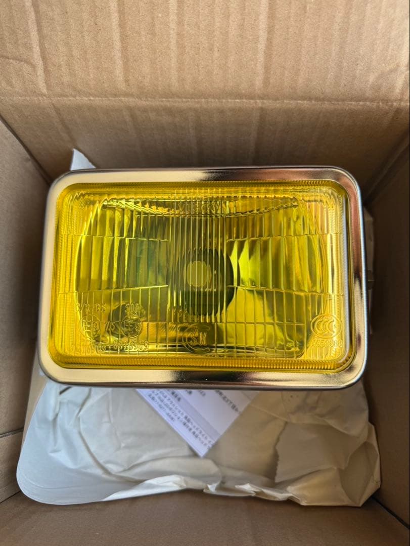 ワンズ角型ヘッドライト 角目ヘッドライト CBR400F Z400GP 新品 ワンズ製 角目イエロー LEDヘッドライト RGBポジション Q2-2YLB