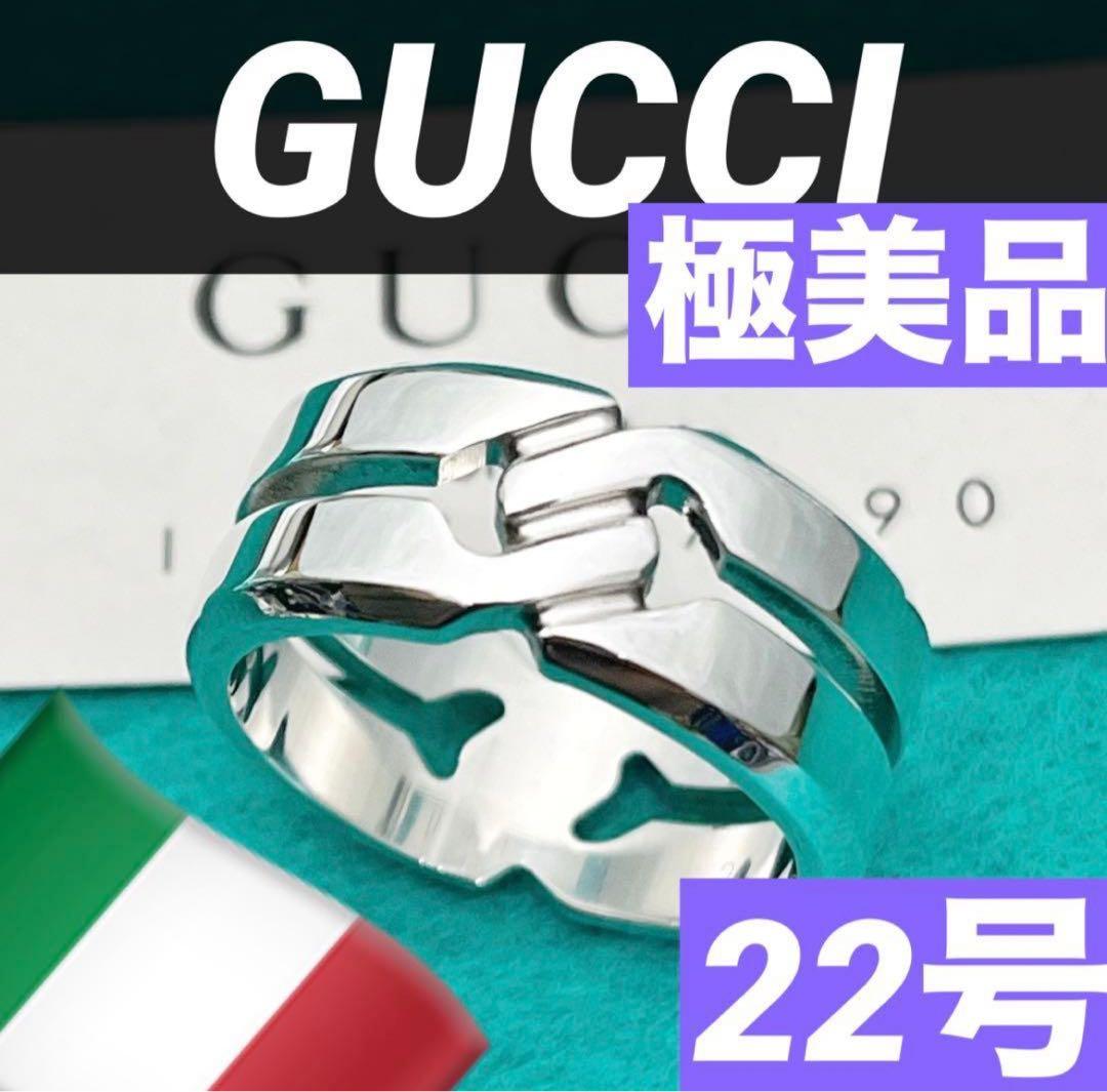 極美品‼️GUCCI 指輪　ノットワイドリング　22号