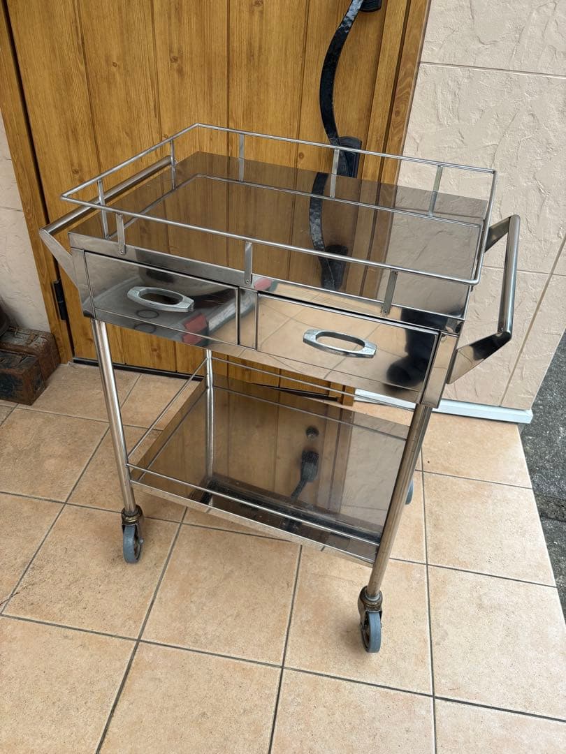 ステンレスワゴン ステンレスワゴン 5段 棚板780×440 キャスター付き サービスワゴン