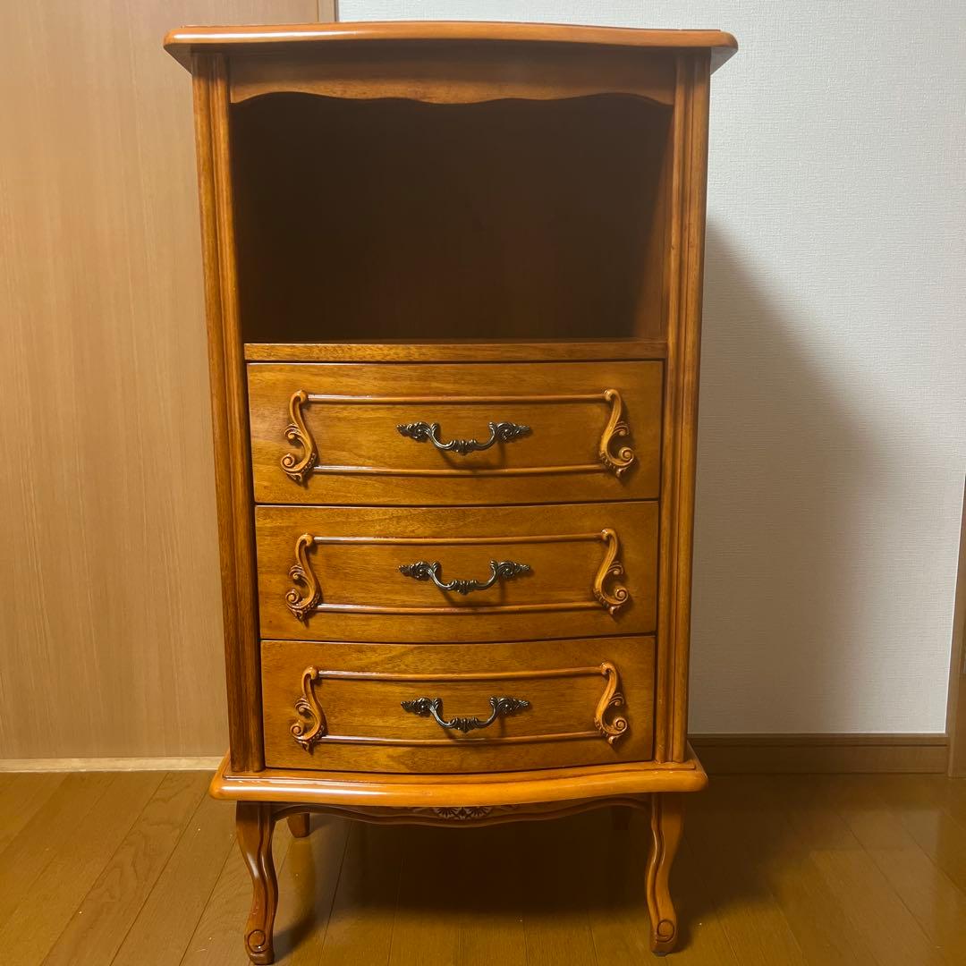 アンティーク風電話台キャビネット アンティーク 家具 サイドボード 収納家具 電話台 FAX台 猫脚 完成品