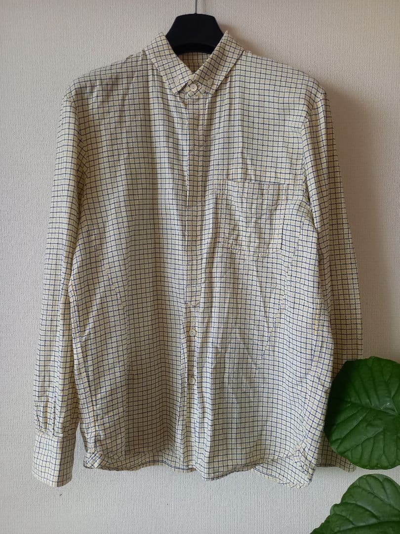 レアNUMBER (N)INEウィンドウペーンチェック☆ボタンダウン☆長袖シャツ
