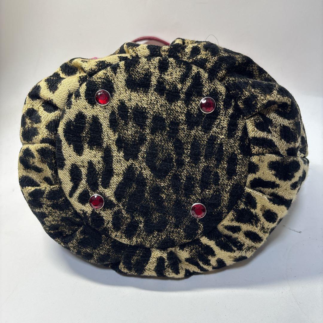 美品】シンクビー！ アニマルハート ハンドバッグ レオパード 希少