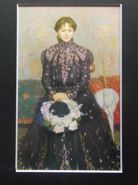 中山忠彦、花装、希少な画集より、新品高級額・額装付、状態良好